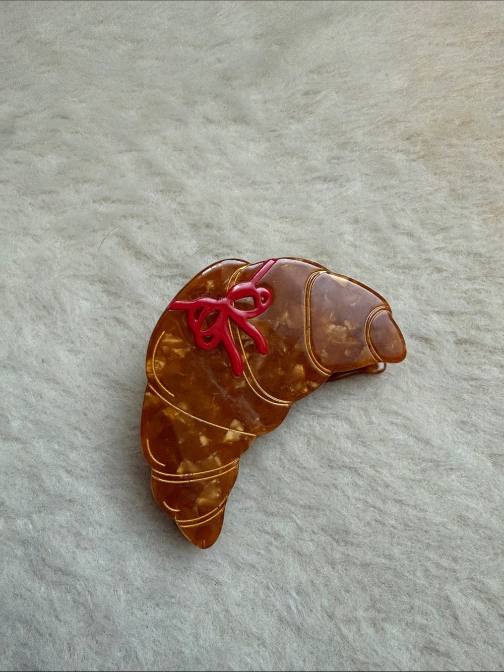 Solar eclipse croissant hair clip